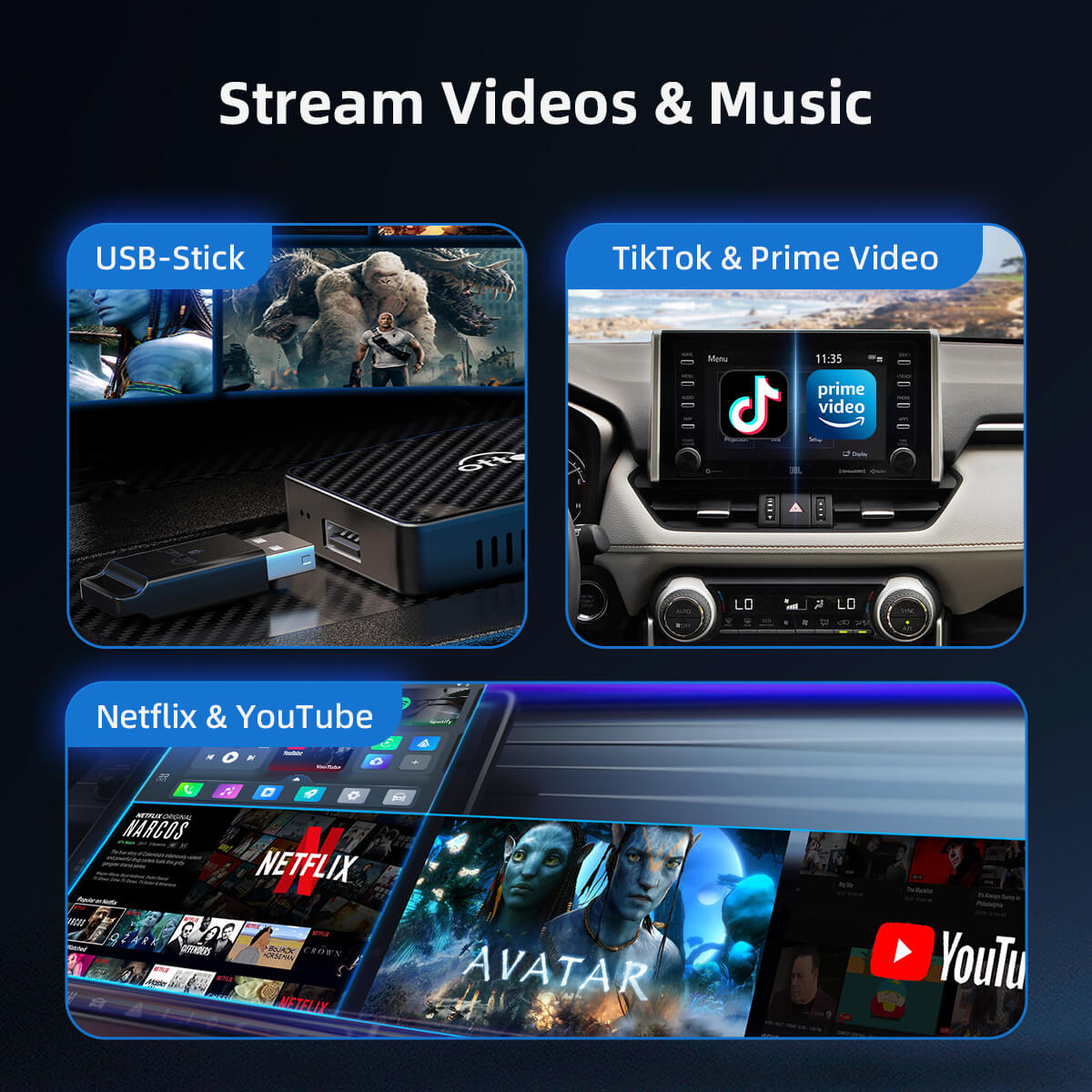 DriveCast™ | Ikke mere tilslutning – problemfri CarPlay og Android Auto hver gang