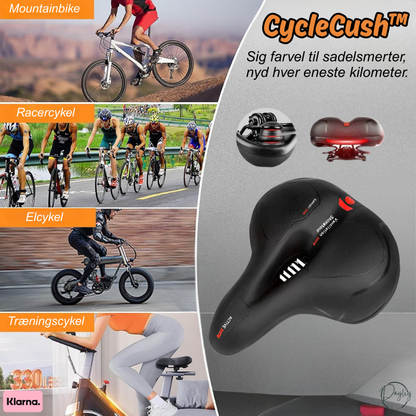 CycleCush™ | Sig farvel til sadelsmerter, nyd hver eneste kilometer.
