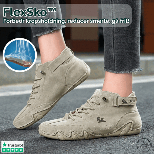 FlexSko™ | Forbedr kropsholdning, reducer smerte, gå frit!