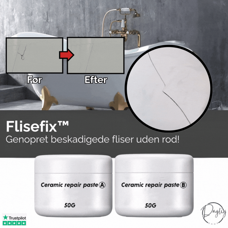 Flisefix™ | Genopret beskadigede fliser uden rod!