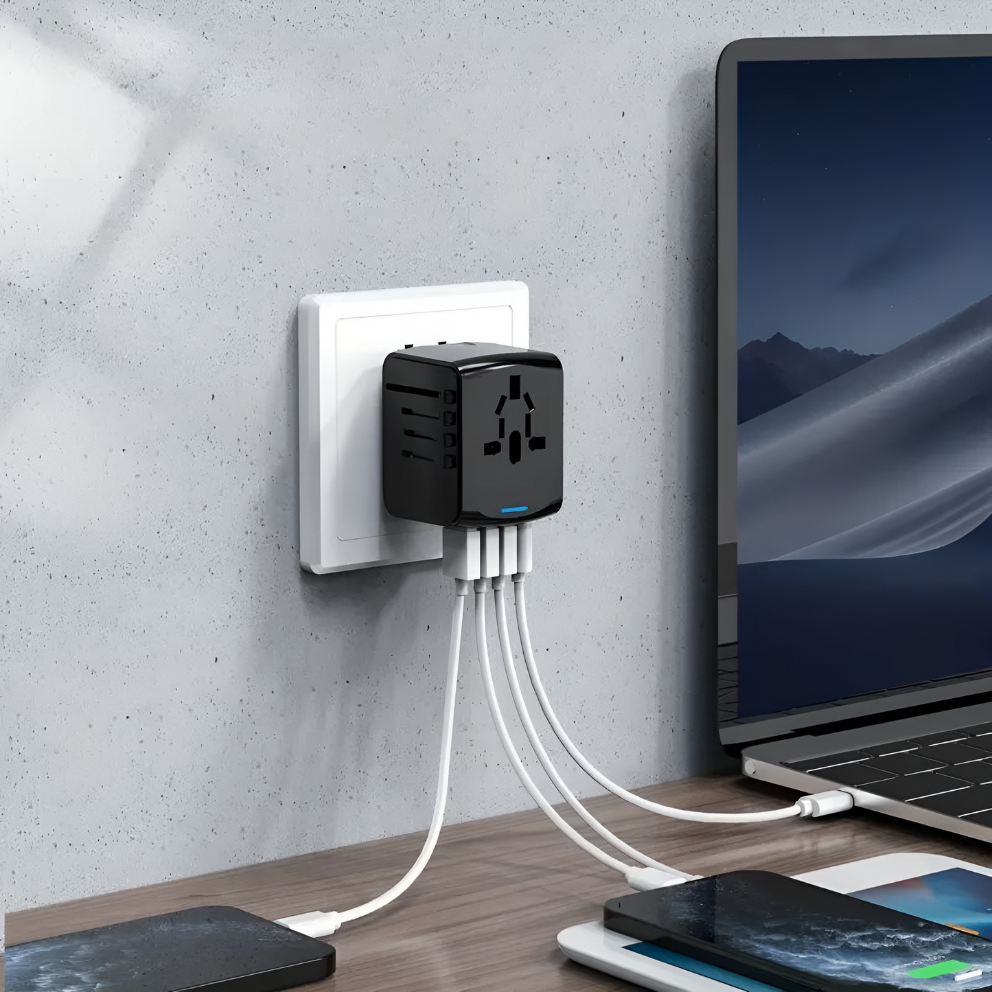 PlugMate™ |  En kompakt adapter til at oplade alle enheder, overalt!