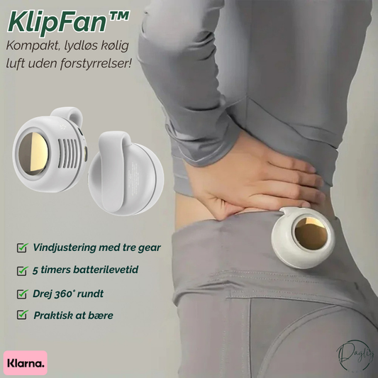 KlipFan™ | Kompakt, lydløs kølig luft uden forstyrrelser!