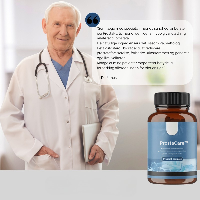 ProstaCare™ | Reducerer naturligt hævelse af prostata og forbedrer flowet!