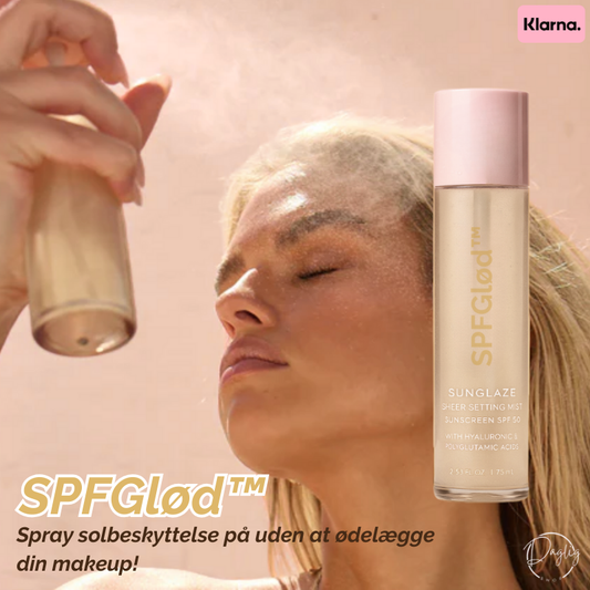 SPFGlød™ | Spray solbeskyttelse på uden at ødelægge din makeup!