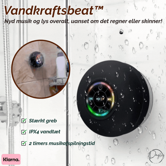 Vandkraftsbeat™ | Nyd musik og lys overalt, uanset om det regner eller skinner!